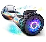 All Terrain Off-Road Hoverboard, 8,5 Zoll Self Balancing Scooter mit Bluetooth Lautsprecher, LED Lichter, Geschenk für Kinder