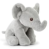 Zappi Co 100% recycelte Plüsch-Plüschtiere - Weiche und kuschelige Stofftiere, perfekte Begleiter für Kinder und Neugeborene (13-15cm) (Elefant)