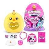 Rainbocorns Eggzania Mini Mania, Chicken, by ZURU Plush Surprise Unboxing with Animal Soft Toy, Idea for Girls with Imaginary Play (Chicken)