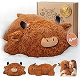 Mewaii Weighted Plüsch Gewichtstiere Hochlandrind Kuscheltier 58cm,1.8kg (4.0 lbs) Kawaii Plüschtiere für Kinder,Komfortabel und Kuschelig, Kuscheltiere für Frauen und Männer