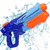 MOZOOSON Wasserpistole für Kinder mit großer Reichweite bis zu 8-10 Meter 750ml Spielzeug für Mädchen Junge Eiswürfel Geeignet