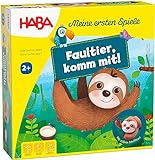 HABA 306599 - Meine ersten Spiele – Faultier, komm mit!, Kleinkindspiel ab 2 Jahren, Bunt