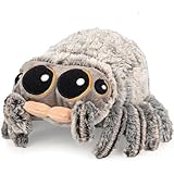COLEESON Niedliches Spinnen-Plüschtier, Halloween Cartoon Spinne Plüschtier, Grau Spinne Wurfkissen, Heimdekoration, Geschenk Für Erwachsene Und Kinder