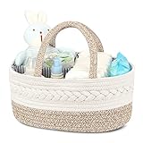 Maliton Wickeltisch Organizer，Baby Organizer Korb，Aufbewahrungskorb für den Wickeltisch，Windel Caddy mit Fächern & Griffen，Geschenke für Neugeborene