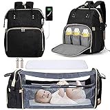 Saimly Baby-Wickeltasche Rucksack Multifunktions-Diaper-Beutel Nappy Wickeltasche Rucksack mit wechselnder Mat Waterproof Baby Cot Bed Durable and Large Capacity