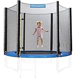 Monzana® Netz Sicherheitsnetz Trampolin Ø 244 inkl. Karabinerhaken UV-beständig Außenbefestigung optimaler Schutz - Trampolinnetz Trampolinschutz