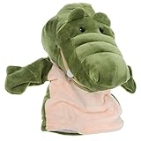 TOYANDONA Handpuppen Krokodil Plüschtier Zoo Alligatorpuppen Weiche Plüschhandpuppen Zum Geschichtenerzählen Unterrichten Vorschul-Rollenspielspielzeug