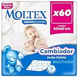 Moltex Premium Comfort Einweg-Wickelunterlage für Babys (60 x 60 cm) - 60 Wickelauflagen