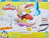 Play-Doh F1259 Zahnarzt Dr. Wackelzahn, Spielzeug für Kinder ab 3 Jahren mit Kariesknete und metallfarbener Knete, 10 Knetwerkzeugen, 8 Dosen à 56 g