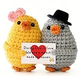 Positive Ente Geschenke für Partner,Pocket Hug Ente Kuscheltier Ich Liebe Dich Geschenk mit Karte Sie & ihn Valentinstag Hochzeit Jahrestag Paaridee Beziehungssouvenir Mann Frau Geschenk