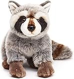 Uni-Toys - Waschbär, sitzend - 25 cm (Länge) - Plüsch-Bär, Waldtier - Plüschtier, Kuscheltier