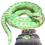110 cm gefüllter Schlangenplüsch – Weiches, realistisches Boa Constrictor-Plüschtier | Großes Stofftier für Kinder, Mädchen, , Frauen, Männer, flexibles, kuscheliges Design, langlebige Nähte, lu