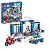 LEGO 60370 City Ausbruch aus der Polizeistation Spielset, Polizeiauto Spielzeug und Motorrad für Kinder ab 4 Jahre, Polizei-Spielzeug mit Gefängnis-Gebäude und 4 Minifiguren