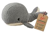 Efie Bio-Kuscheltier Wal groß – ca. 36 cm – aus Bio-Baumwolle (KBA) mit recycelter Füllung – allergikergeeignet – handgefertigt in Deutschland
