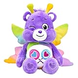 Care Bears - Basic Fun Share Bear Plüschspielzeug im Frühlings-Schmetterlingskostüm, 23 cm kuscheliges Stofftier, Geschenk für Kinder, Sammler, Geburtstag & Feiertage