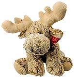 Inware 6783 - Kuscheltier Elch Carlo, liegend, grau/beige, 17 cm, Schmusetier