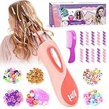 Geschenk Mädchen 6 7 8 9 10 Jahre: Kinder Spielzeug ab 5-12 Jahre Haarschmuck für Mädchen, Haarflechtmaschine Geburtstagsgeschenk Mädchen 5-6-7-8 Jahre, DIY Haarperlen Flechthilfe Haardekorations Setk