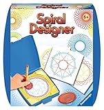 Ravensburger Spiral-Designer Mini 29708, Zeichnen Lernen für Kinder ab 6 Jahren, Kreatives Zeichen-Set mit Mandala-Schablone für farbenfrohe Spiralbilder und Mandalas
