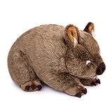 lilizzhoumax Wombat Kuscheltier Plüschtier Stofftier Wombat Kawaii Wombat Plüschtier Realistische Figur Spielzeug Super Weiches Geschenk für Kinder 28cm/11Zoll