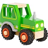 Kinder-Traktor aus Holz mit gummierten Rädern (Small Foot)