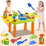 deAO Wasserspieltisch für Kinder, Outdoor & Indoor Kunststoff Wasserspielzeug mit Sandkasten Spielzeug Sicherheit & Kreativität, Multifunktional & Einfach zu Montieren,100 x 48 x 46 Centimeters