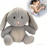 Aohcae Schlummer Kuscheltier, Schlummer Kaninchen mit Herzschlag Atembewegung und Musik, Schlummer Plüschtier, Geschenke Zur Geburt Baby Erstausstattung Neugeborene