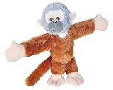 Wild Republic 21679 Huggers Schnapparmband Kuscheltier, Plüschtier, Totenkopfäffchen 20 cm, 8\