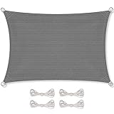 CelinaSun Sonnensegel inkl Befestigungsseile Premium HDPE wetterbeständig atmungsaktiv Rechteck 2 x 3 m anthrazit