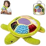 ODOXIA Sensorik Spielzeug als Schildkröte Kuscheltier | Sensorik Spielzeug Baby Geschenk 1 Jahr | Plüschtier für Kinder - Baby Sensorik Spielzeug ab 1 Jahr Sensory Plush Turtle