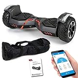 SUV Hoverboard 8,5 Zoll Ares - GPX-04 mit App Funktion, Bluetooth Lautsprecher, Kinder Sicherheitsmodus, Elektro Self Balance Board E-Scooter Hover Scooter (Carbon)