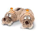 NICI 45717 NICI Hauschuhe Walross Walbo Wabbel Gr. 38-41 – Plüsch-Hauschuhe rutschfest – Warme Kuscheltier Hausschuhe Winter für Jungen und Mädchen – Tier-Schuhe mit Anti-Rutsch Sohle – Slippers