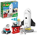 LEGO 10944 DUPLO Spaceshuttle Weltraummission, Spielzeug-Rakete mit Steine für Kleinkinder, Mädchen und Jungen ab 2 Jahre, mit Astronauten-Figuren