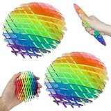 MILIAFLICK Fidget Wurm 2 Stück Anti-Stress Spielzeug, Formwandelnder Worm Toy, Sensorisches Stressabbau für Kinder, Squeeze Toy für Erwachsene und Kinder