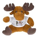 Wanapix | Rentier Kuscheltier T-Shirt Bedrucken Lassen | Originelles Geschenk | Kuscheltier Weihnachten | Weihnachts Geschenke | 100% Personalisierte