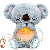 Yizemay Schlummer Koala mit Herzschlag, Schlummer Otter Kuscheltier, Koala Kuscheltier Kinder Spielzeug, Schlafotter Baby Geschenke, Einschlafhilfe Plüschtier, Lindern Baby Angstlinderung