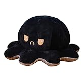 KUNSTIFY Oktupus XXL Stimmungs Kuscheltier Durchmesser 30cm Oktopus Plüsch wenden Mood Octopus Plüschtier Kuscheltier groß riesen Geschenke für Frauen Beste Freundin Kinder