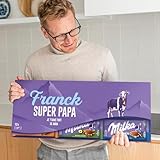 Riesen Milka Schokoladentafel personalisiert mit Botschaft - Geburtstagsgeschenk für Männer und Frauen, personalisierte Geschenke mit Milka Schokoladentafeln (12 Tafeln)
