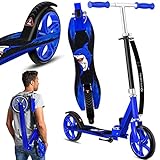 KESSER® Scooter Roller Kinderroller Cityroller Tretroller Kickroller Kickscooter, Design / Shark (Blue)