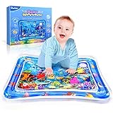 Dusor Wassermatte Baby Spielzeug 3 6 9 Monate, Wasserspielmatte BPA-frei, Spielmatte Baby, Aufblasbare Bauchzeit Matte, Spaßaktivitäten Das Stimulationswachstum Ihres Babys