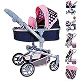 KNORRTOYS.COM 90941 Puppenwagen Boonk-Pink Hearts