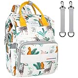 LEcylankEr Wickelrucksack Groß Kapazität Wickeltasche Rucksack aus Oxford-Stoff Baby Wickeltaschen mit Isoliertasche Baby Wickelrucksack für Unterwegs (Grün)