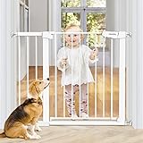 OlarHike 96-103 cm Treppenschutzgitter für Kinder, Selbstschließendes Türschutzgitter zum Klemmen - verstellbares Auto-Close Treppenschutzgitter für Hunde und Katzen, stabiles Türgitter für Zuhause