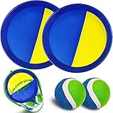 Jalunth Klettballspiel Klettball Strandspielzeug Strandspiele Wurfspiel Kinder Erwachsene Garten Outdoor Draußen Strand Spielzeug Spiele 2 3 4 5 6 7 8 9 10 Jahre Mädchen Jungen Junge Ostern Geschenke