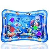 Baby Aufblasbare Spielmatten Befüllbar mit Wasser BPA Frei PVC Babymatte 67 x 47cm Blau Aufblasbare Bauchzeit Matte für 3 6 9 Monate Baby Spielzeug Sensorisches Entwicklung Ausbildung Geschenke