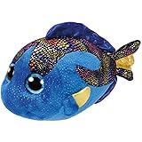 TY 37149 Fish Beanie Boo's Aqua Fisch mit Glitzeraugen, 24 cm, blau
