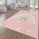 TT Home Teppich Kinderzimmer Kinderzimmerteppich Junge Mädchen Kinderteppich Modern Soft, Farbe: Pink 2, Größe:120x160 cm
