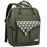 Lekebaby Baby Wickelrucksack Wickeltasche mit Wickelunterlage Multifunktional Große Kapazität Babytasche Reisetasche für Unterwegs, Dunkelgrün