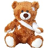 Teddybär klein 21cm Gute Besserung Geschenke verletzt Bär Kuscheltier Glücksbringer für Kinder Schutzengel Stofftier Sorgenfresser Teddy Bear Plüschtier Get Well Soon Gift Krankenhaus Geschenk