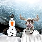Ferro Stars Olaf mit Sven plüsh Frozen 2,Die Eiskönigin, Schneemann Plüschtier Kuscheltier Plush Mini 14cm