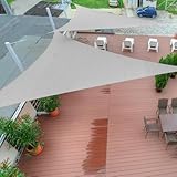 Sonnensegel Dreieck,2 x 2 x 2m Sonnensegel Con Befestigungsseile Sonnenschutz Atmungsaktiv HDPE Sonnensegel Dreieckig für Garten Balkon Terrasse Camping(Anthrazit